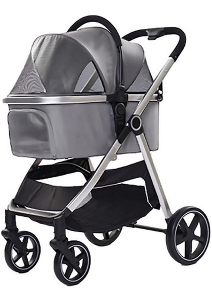 Techmrt Eurodog Katlanabilir Köpek Arabası Gri 78X58X106 cm