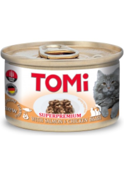 Techmrt Tomi Kedi Somonlu Tavuklu Yaş Mama 85G