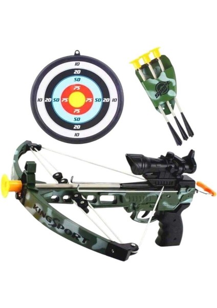 Seçtim Aldım Crossbow Askeri Ok Seti 35881L Sadaklı Hedefli 6+