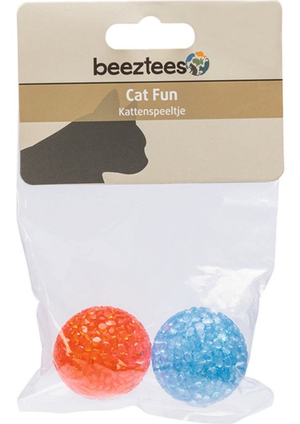 Techmrt Beeztees Kedi Oyuncağı, Top, 2 Adet, Çeşitli Renklerde, 4cm indirimleri