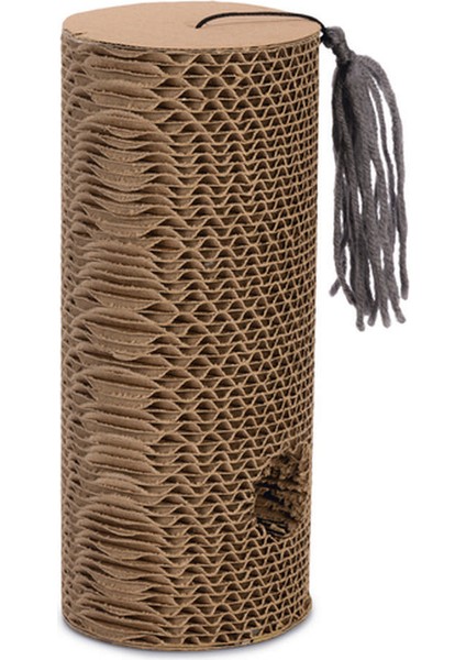 Techmrt Beeztees Kedi Oyuncağı, Karton Silindir ve Püskül, 23X10X10CM