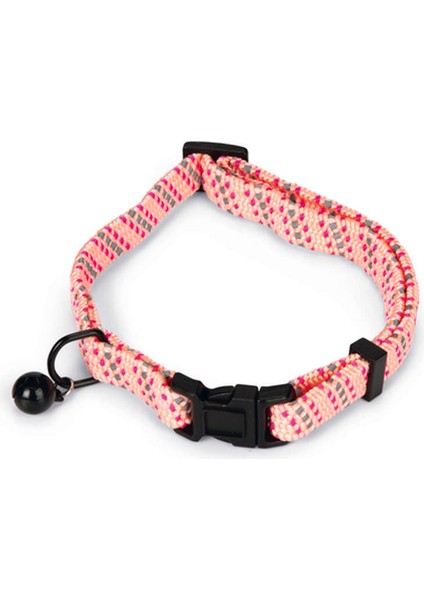 Techmrt Beeztees Kedi Boyun Tasması, Zilli, Pembe, 24,5-33CM