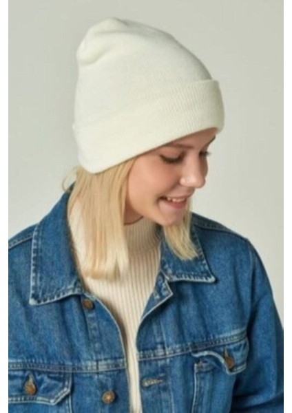 Katlamalı Basic Tiriko Bayan Beresi Beyaz Bere fırsatları