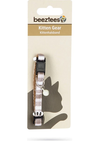 Techmrt Beeztees Yavru Kedi Boyun Tasması, Zilli, Bej, 16-32CM fiyatları