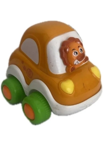 Sürtmeli Tekerli Renkli Sevimli Hayvanlı Afacan Oyuncak Arabalar