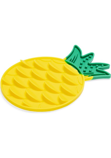 Techmrt Beeztees Yavru Köpek Yaş Mama Yeme Oyuncağı, Ananas Şeklinde,silikon, Sarı, 20X20CM