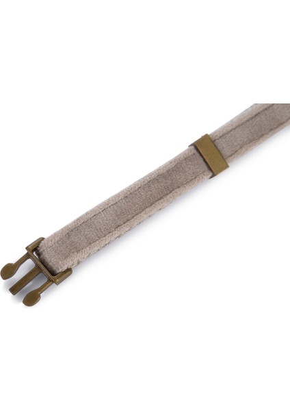 Techmrt Beeztees Dbl Kedi Boyun Tasması, Velur, Gri, 20-30CM fırsatları
