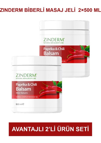 Paprika Biberli Balsam Masaj Jeli 500 ml ( 2 Adet x 500 ml )