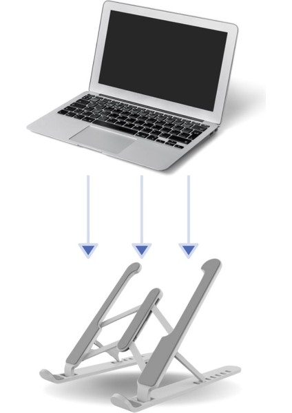 Ayarlanabilir Plastik Dizüstü Destek Tabanı Katlanabilir Taşınabilir Laptop Sehpası Yükseltici (4915) modelleri