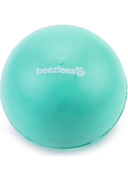 Techmrt Beeztees Köpek Oyuncağı, Dolu Top, Kauçuk, Turkuaz, 9cm