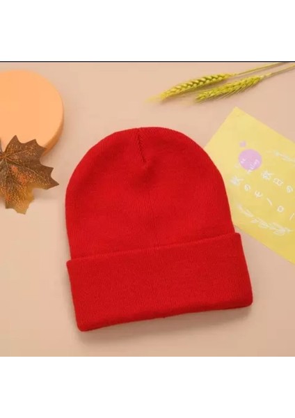 Katlamalı Basic Tiriko Bayan Beresi Kırmızı Bere