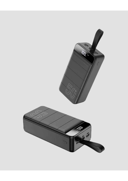 50.000 Mah Kapasiteli Powerbank – Hızlı Şarj Destekli, 4 USB Portlu, LED Işıklı Taşınabilir Enerji Deposu modelleri