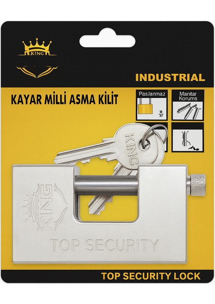 King Asma Kayar Milli Kilit 90 mm