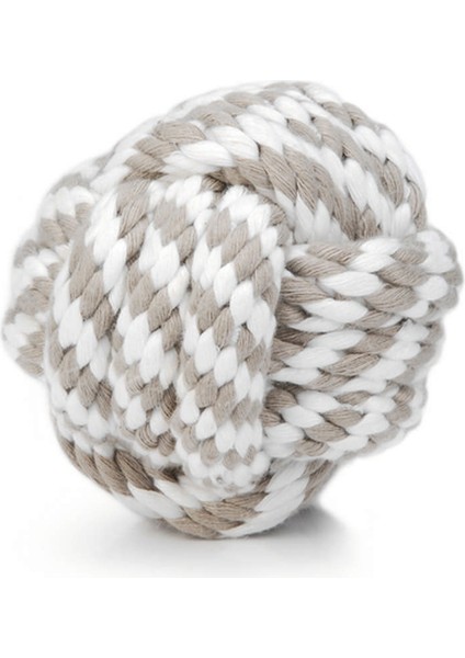 Techmrt Beeztees Köpek Oyuncağı, Diş Ipinden Top, Pamuk Iplerden, Bej, 10CM