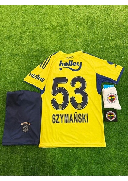 F.e.n.e.r.b.a.h.ç.e 2026 Yeni Sezon Deplasman Sarı # Szymanskı # Çocuk Forması 4lü Set