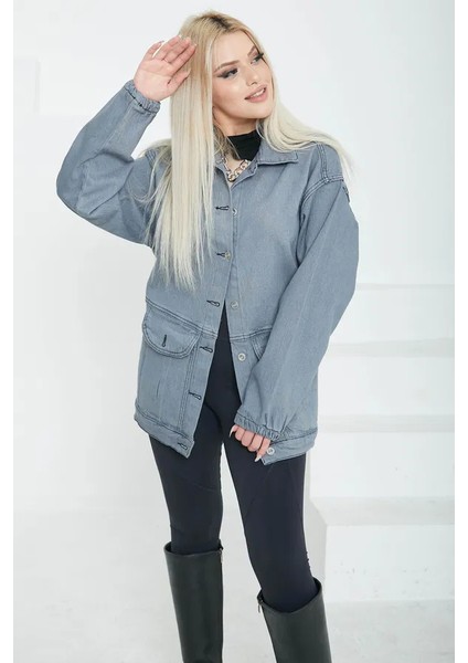 Kadın Oversize Körüklü Cep Kot modelleri