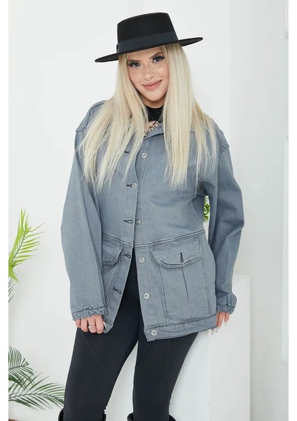 Kadın Oversize Körüklü Cep Kot indirimleri