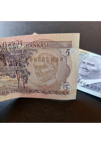 Escoine Koleksiyon 3996368F6C28B9C41A 6.emisyon 5türk-Lirası Seri Takipli Ca/çil Eski Kağıt Para modelleri