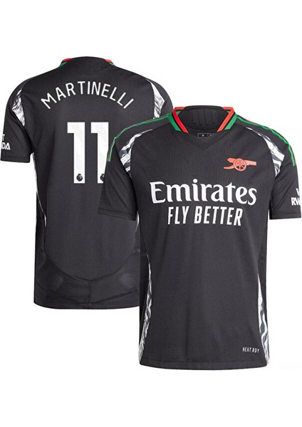 A.r.s.e.n.a.l 2024/25 Yeni Sezon Gabriel Martinelli 11 Deplasman Siyah Forması Spor T-Shirt fiyatları