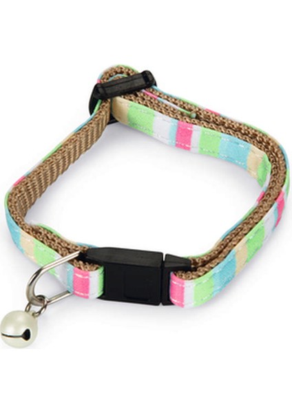 Techmrt Beeztees Yavru Kedi Boyun Tasması, Zilli, Yeşil, 16-32CM