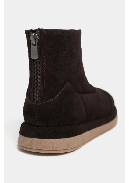 Hannah Bitter Kahve Süet Hakiki Deri Düz Taban Kadın Bot fırsatları