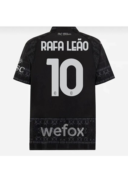 A.c Milan 2023/24 Yeni Sezon Rafa Leao Özel Tasarım Konsept Forması Siyah Forma