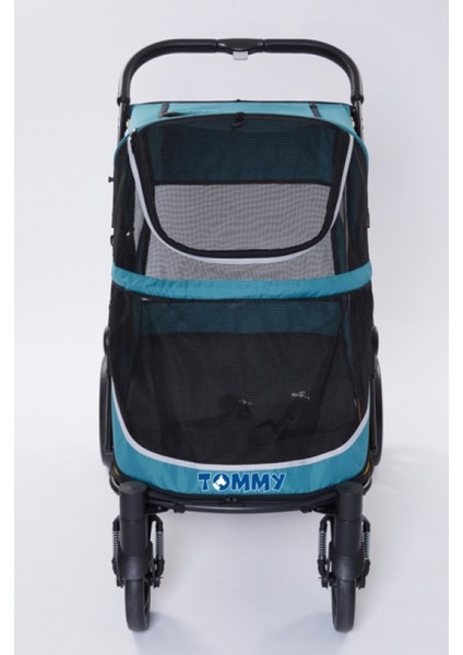 Techmrt Tommy Evcil Hayvan Arabası Turkuaz 112*65*100CM Max 40KG