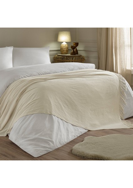 Snovie Throw / Tv Battaniyesi Ekru Tek Kişilik