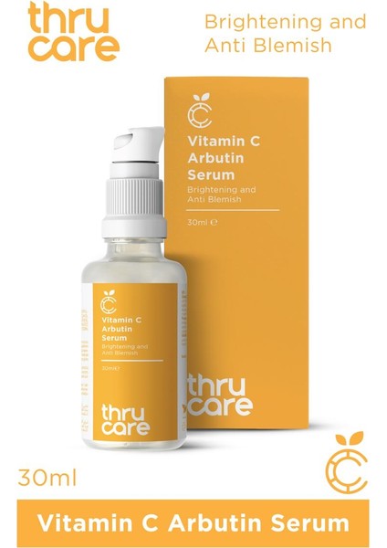 Cilt Tonu Eşitleyici, Leke Karşıtı, C-Vitamin Arbutin Cilt Bakım Serumu 30 ml Aydınlatıcı