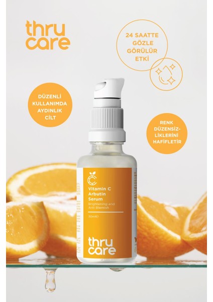 Cilt Tonu Eşitleyici, Leke Karşıtı, C-Vitamin Arbutin Cilt Bakım Serumu 30 ml Aydınlatıcı fiyatları