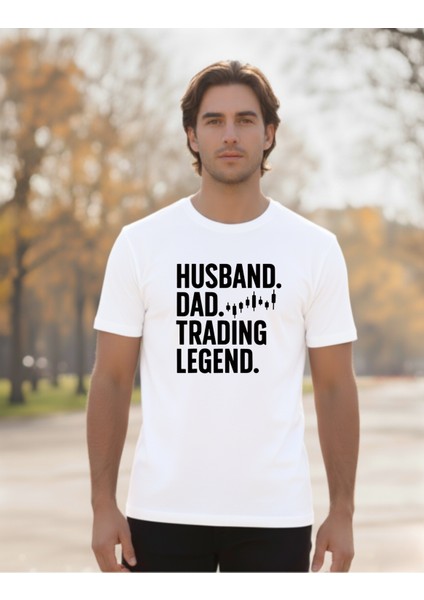 Devısso Traders Husband Dad Trading Legend - Borsaci Erkek Beyazt-Shirt fiyatları