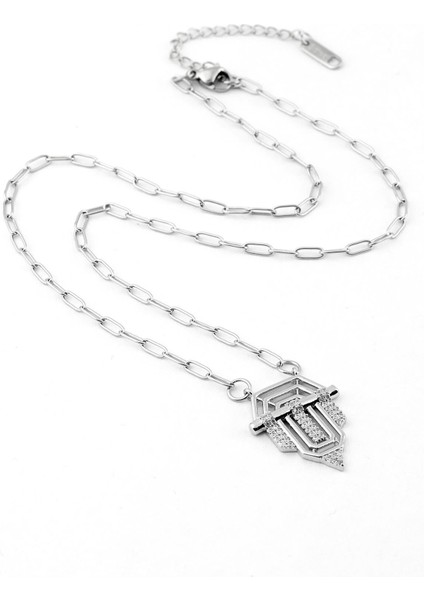 Işıltılı Zirkon Taşlı Gümüş Serenay Kolye modelleri