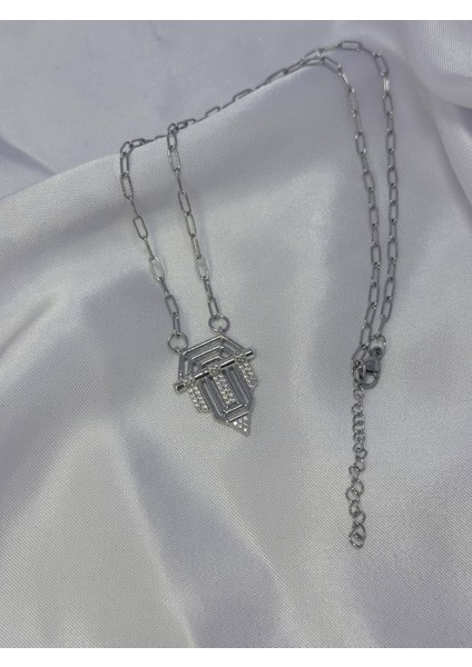 Işıltılı Zirkon Taşlı Gümüş Serenay Kolye indirimleri