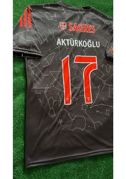 Kerem Aktürkoğlu 17 Benfica 2024/2025 Yeni Sezon Deplasman Siyah Yetişkin Futbol Forması fırsatları