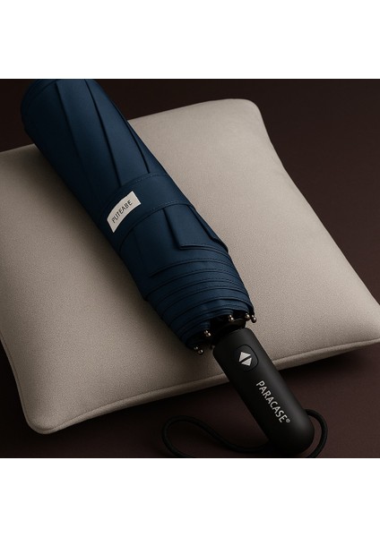Parachase 12 Telli Üst Segment Şemsiye Kılıflı Lacivert Şemsiye Tam Otomatik