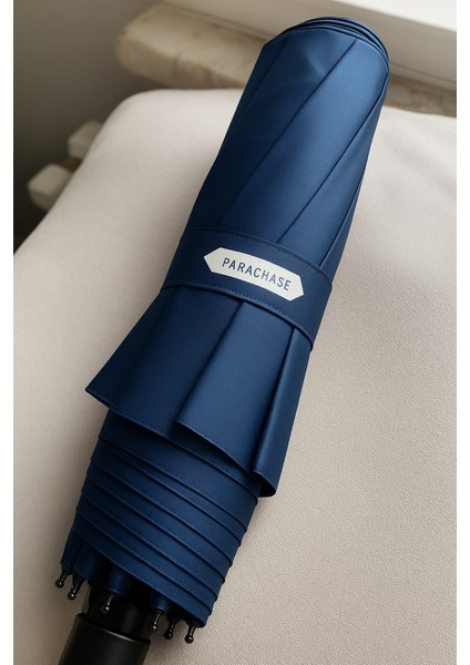 Parachase 12 Telli Üst Segment Şemsiye Kılıflı Lacivert Şemsiye Tam Otomatik indirimleri