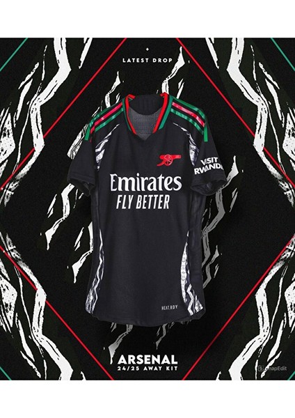 A.r.s.e.n.a.l 2024/25 Yeni Sezon Deplasman Siyah Forması Spor T-Shirt