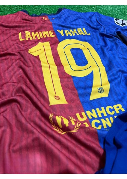 Yeni Sezon 2024/25 Lamine Yamal 19 Özel Tasarım Çocuk Futbol Forması 3'lü Takım
