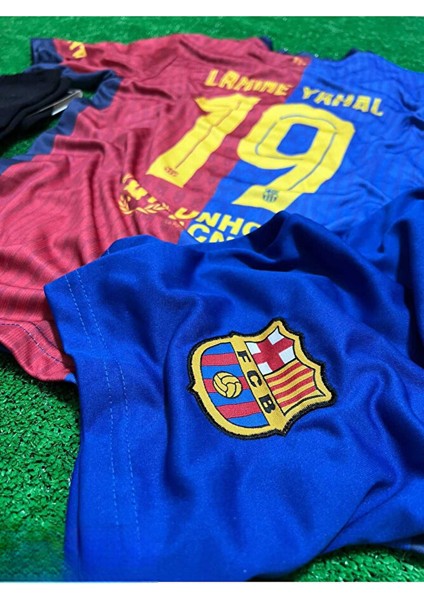 Yeni Sezon 2024/25 Lamine Yamal 19 Özel Tasarım Çocuk Futbol Forması 3'lü Takım indirimleri