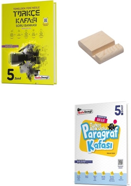 Kafa Dengi 5. Sınıf Türkçe ve Paragraf Kafası Soru Bankası + Telefon Standı