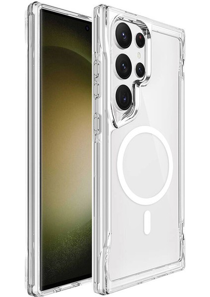 Galaxy S24 Ultra Kılıf Zore M-Safe Şarj Özellikli T-Max M-Safe Kapak