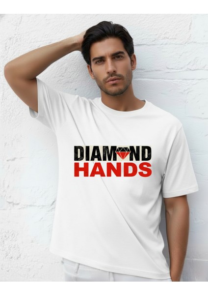 Devısso Traders Diamond Hands - Traders, Borsaci Erkek Beyazt-Shirt