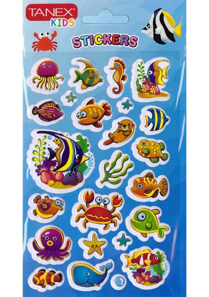 Deniz Canlıları Serisi 3D Etiketi TNX-26166
