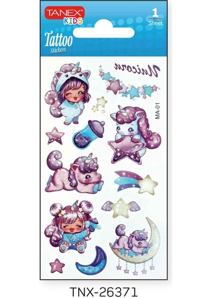 7X12MM Unicorn Simli Mini Tatoo TNX-26371