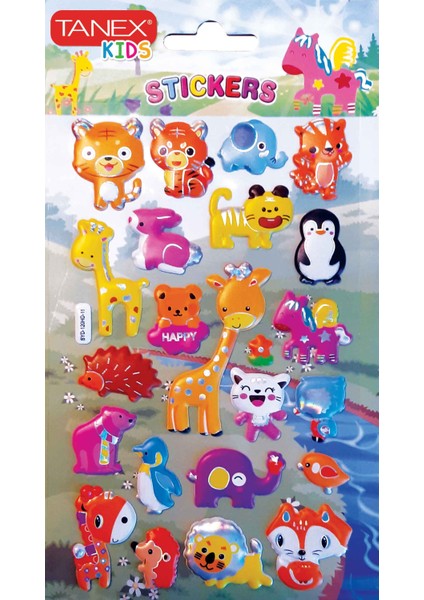 Sevimli Canlılar Serisi 3D Etiketi TNX-26157