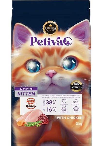 Yavru Kediler Için Tavuk Etli Kuru Kedi Maması (3 Kg, Tavuk) modelleri