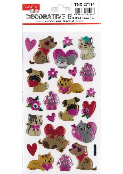 Puffy Aşık Kedi ve Köpek Serisi TNX-27114