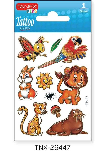 7,5X10,5MM Safari Mini Tatoo Etiket TNX-26447