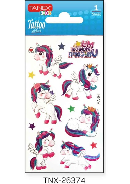 7X12MM Unicorn Simli Mini Tatoo TNX-26374