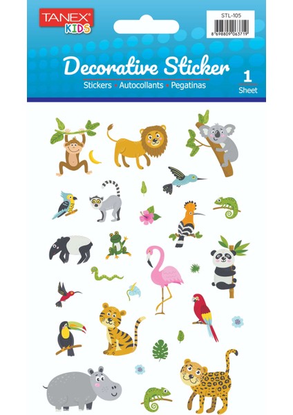 Safari Hayvanları Laklı Etiket STL-105